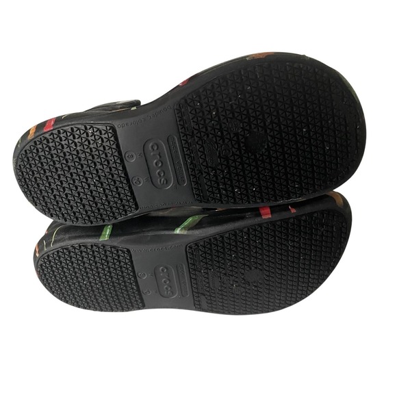 Crocs Bistro Clog Men 8 Hot Chili Pepper Black Slip On Shoe Slip Resistant Strap - Picture 7 of 10